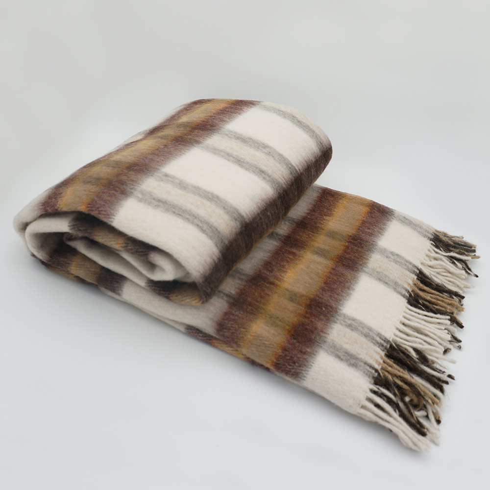 Vlnená deka - hnedá