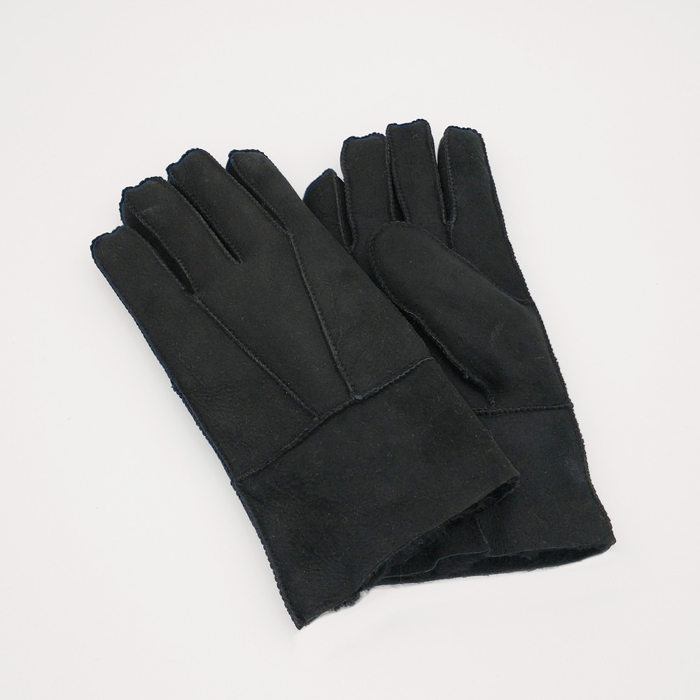 Pánské kožešinové rukavice černé