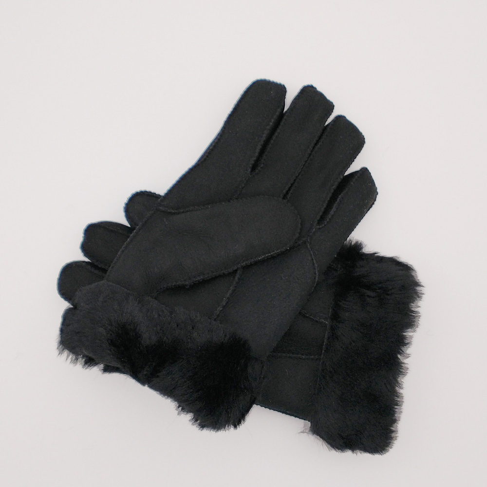 Pánské kožešinové rukavice černé