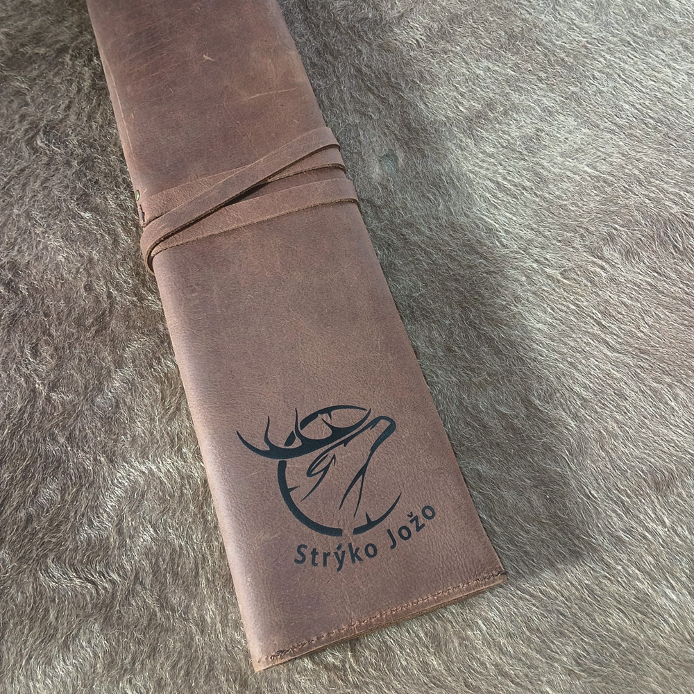 Kožené rolovacie puzdro na nože - Simple