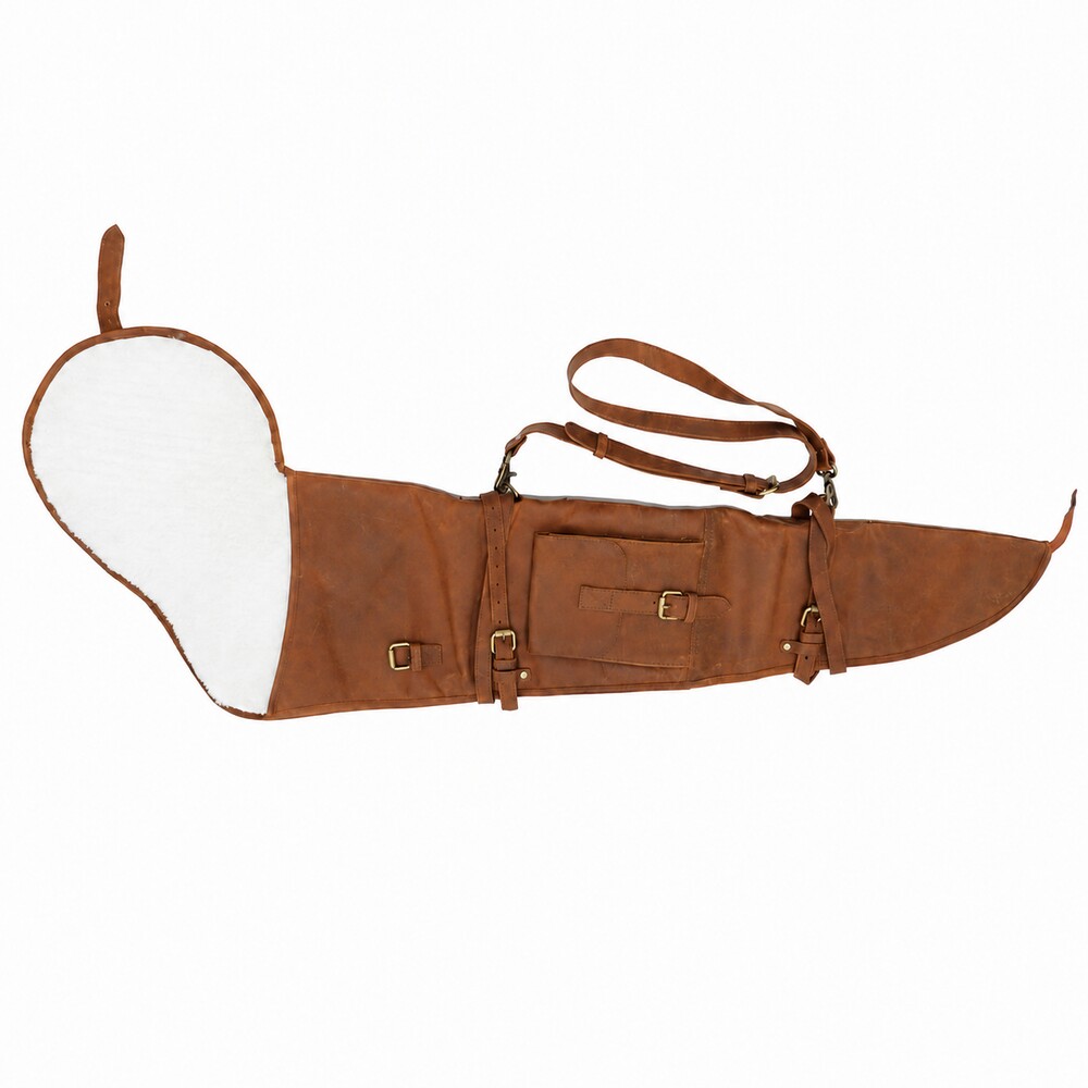 Kožené pouzdro Western – otevřené Otevřené kožené pouzdro Western s ramenním popruhem
